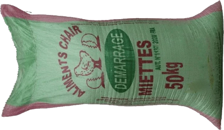Sac d'aliment chair démarrage en miettes, 50 kg