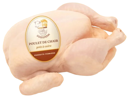 Poulet entier prêt à cuire